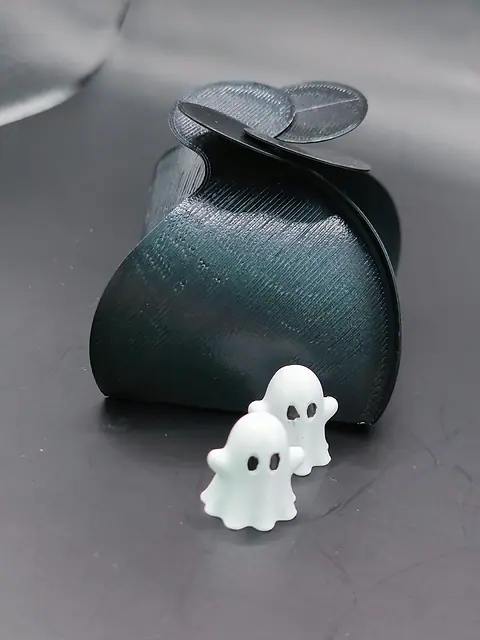 Caixinha e fantasminhas, peça impressa em 3D
