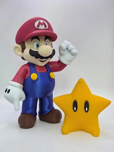 Mario e Estrela, peça impressa em 3D