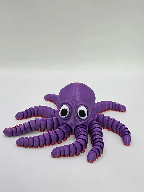 Polvo articulado, peça impressa em 3D