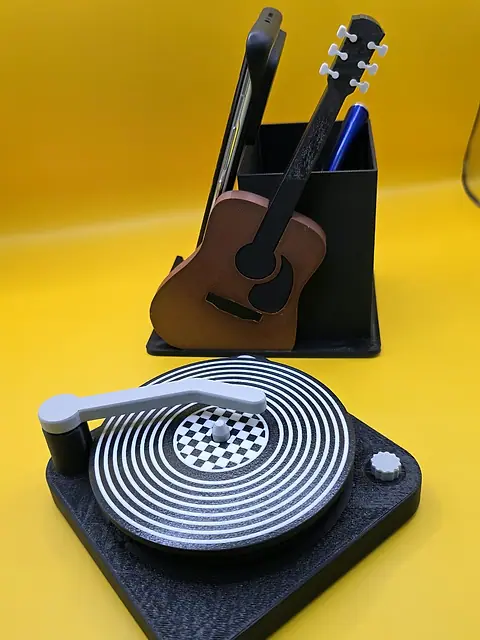 Suporte violão e vitrola, peça impressa em 3D